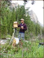 painting in the beartooth mountains montana wyoming